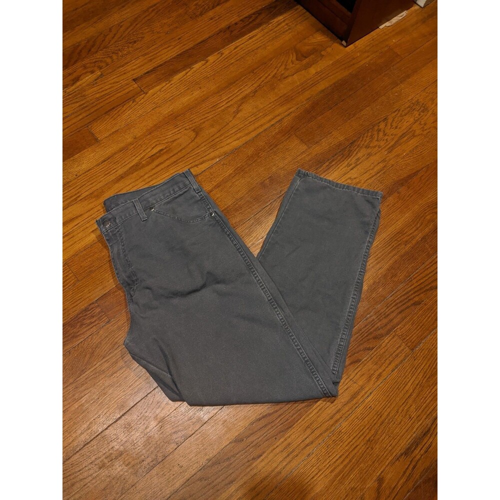 Dickies Carpenter Pants Mens 36x32 Gray Duck Canvas Workwear Utility Skate